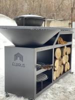 Гриль стол, печь Памир PRO искусственный камень